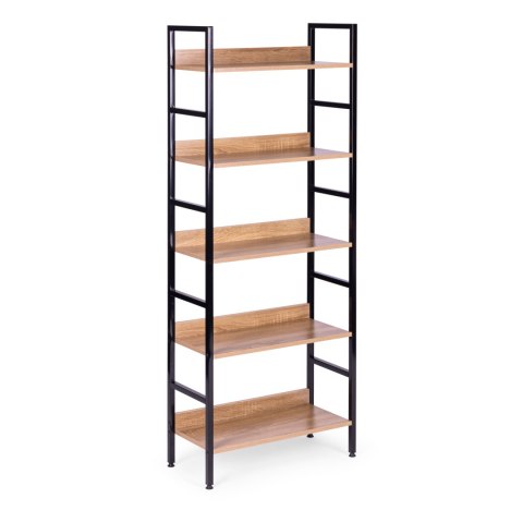 Reał loftowy wysoki 5 półek metal MDF