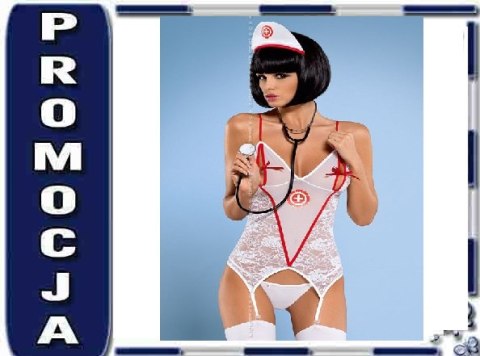 OBSESSIVE Medica kostium 4-częściowy + stetoskop