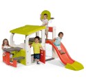 SMOBY Wielofunkcyjny Plac Zabaw Zjeżdżalnia Domek z daszkiem i koszykówką Fun Center