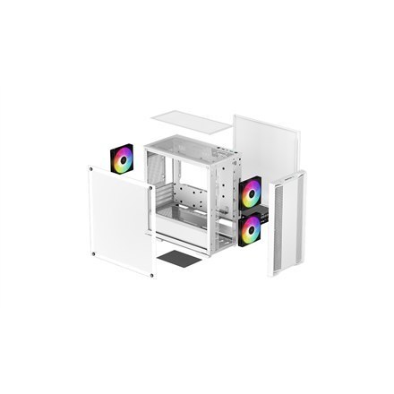 Deepcool Deepcool | ARGB Micro-ATX CASE | CC360 | White | Mini-ITX / Micro-ATX | Zasilacz w zestawie Nie | ATX PS2 （maksymalna długość: 1