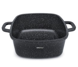 GARNEK KWADRATOWY Z POWŁ. MARMUR. 6.5L 28CM KINGHOFF KH-1605
