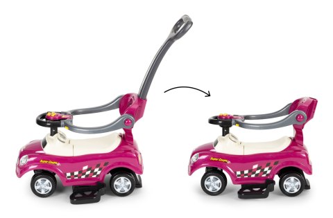 Jeździk chodzik pchacz skrętne koła rączka dźwięki