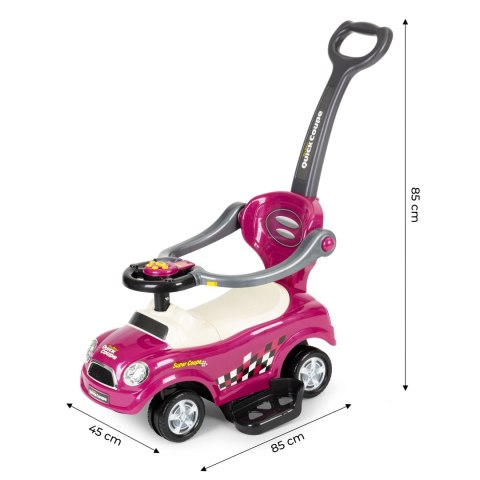 Jeździk chodzik pchacz skrętne koła rączka dźwięki