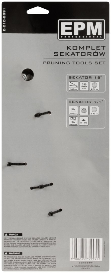 EPM ZESTAW SEKATOR NOŻYCOWY DO GAŁEZI SEKATOR UNIWERSALNY