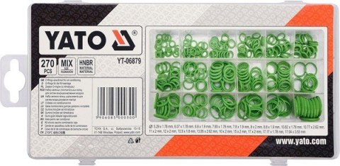 YATO ZESTAW 270 ORINGÓW DO KLIMATYZACJI MATERIAŁ HNBR, ZIELON