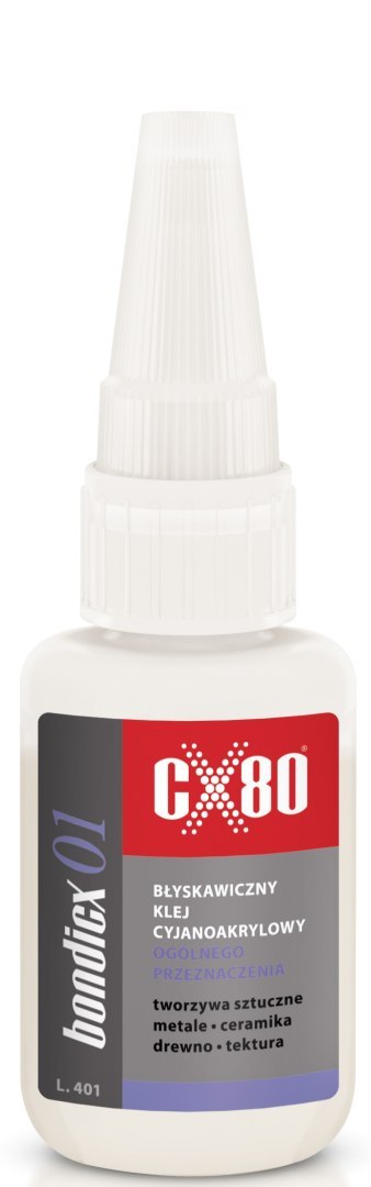 CX-80 KLEJ CYJANOAKRYLOWY BŁYSKAWICZNY 20G