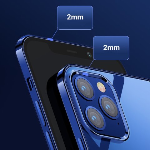 NBS ultra cienkie przezroczyste etui z metaliczną ramką do iPhone 12 Pro Max zielony