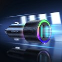 Samochodowa ładowarka 2x USB z podświetleniem 24W czarny