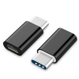 Gembird Żeńskie | 5-pinowe Micro-USB typu B | Męskie | 24-pinowe USB-C | Czarne
