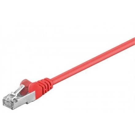 Goobay Goobay | CAT 5e | Kabel sieciowy | Foliowana skrętka nieekranowana (F/UTP) | Męski | RJ-45 | Męski | RJ-45 | Czerwony | 1,5 m