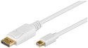 Goobay Goobay | Kabel DisplayPort | Męski | 20-pinowy DisplayPort | Męski | Mini DisplayPort | 1 m | Biały