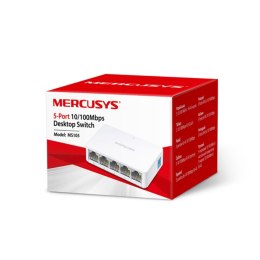 Mercusys Mercusys | Switch | MS105 | Niezarządzany | Desktop | Ilość portów 10/100 Mbps (RJ-45) 5 | Ilość portów 1 Gbps (RJ-45) | Ilość p