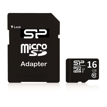 Silicon Power Pamięć Flash Silicon Power | 16 GB | MicroSDHC | Klasa 10 | Z adapterem SD | Gwarancja 60 dni