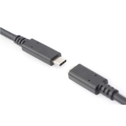 Digitus Digitus | Przedłużacz USB-C | Żeńskie | 24-pinowe USB-C | Męskie | Czarne | 24-pinowe USB-C | 2 m