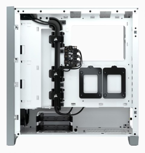 Corsair Corsair | Obudowa Mid-Tower ATX ze szkłem hartowanym | iCUE 4000X RGB | Okno boczne | Mid-Tower | Biały | Zasilacz w zestawie Ni
