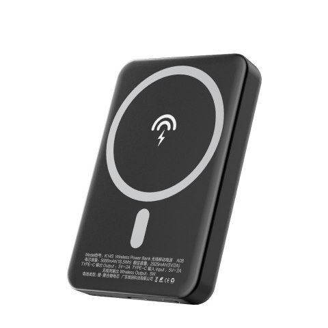 Powerbank 5000mAh magnetyczny z ładowarką indukcyjną MagSafe biały