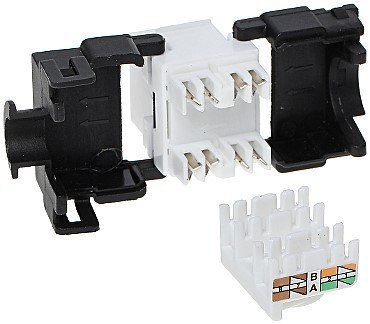 Gniazdo keystone RJ45 kat.6A nieekranowane zaciska