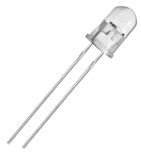 Dioda 5mm 12V biała