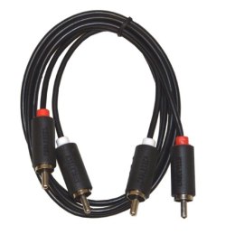 Kabel 2*RCA HQ łezka 1,0m