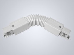 Łącznik szyny 3 fazowej giętki biały