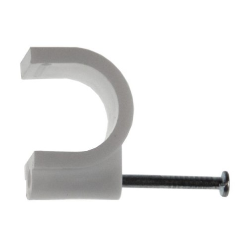 Uchwyt kabla okrągły 16mm KN-16 biały