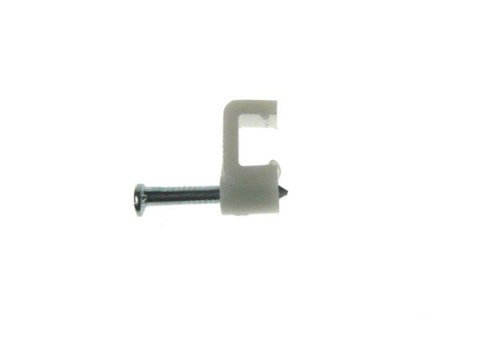 Uchwyt kabla płaski 5mm KNC-5 biały