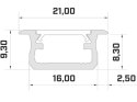 Profil LED wpuszczany 9mm 1mb surowy