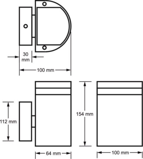 Oprawa elewacyjna Kortek 1x GU10 szara