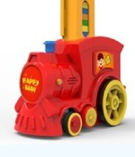 KX6680_2 Układanka Domino z pociągiem + dźwięk 80el czerwon