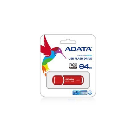 ADATA ADATA UV150 64 GB USB 3.0 w Kolorze Czerwonym