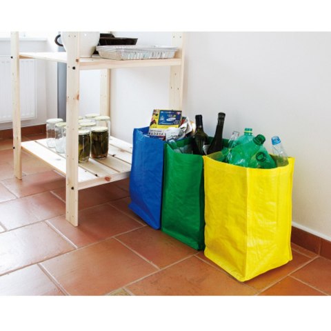 Wytrzymałe torby do segregacji odpadków śmieci ZESTAW 3szt x 21L