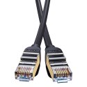 Szybki kabel sieciowy Patchcord RJ45 CAT 7 10Gbps 1m - czarny