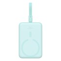 Mini Powerbank MagSafe 10000mAh 20W z kablem Lightning do iPhone 0.3m niebieski