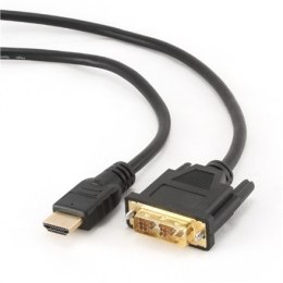 Gembird Gembird | CC-HDMI-DVI-0.5M | Męski | 19 pin HDMI Typ A | Męski | 18+1 pin cyfrowy DVI (Single-Link) | 0.5 m | Czarny