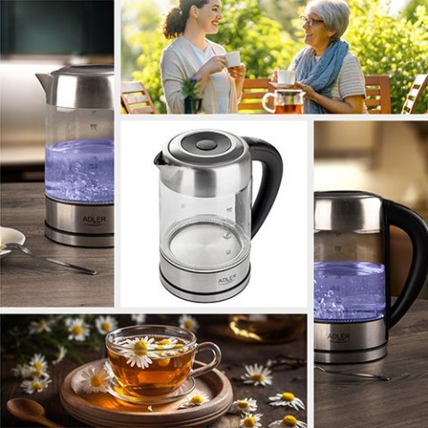AD 1247 Czajnik szklany 1,7 l z regulacją temp.