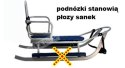 PICCOLINO SREBRNE Sanki z regulowana raczka OPARCIE