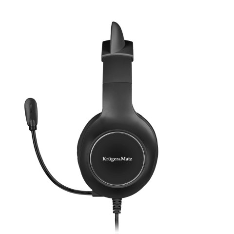 KM0659 Gamingowe słuchawki nauszne dla dzieci Kruger&Matz model Street Kids Gamer, kolor czarny