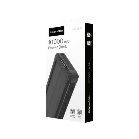 KM0910 POWER BANK Kruger&Matz 10000 mAh Li-pol solarny