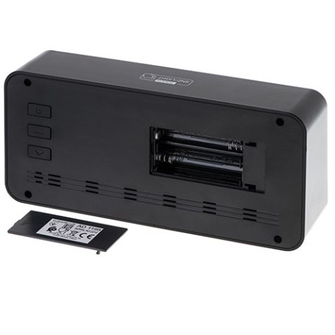 AD 1195b Budzik na baterie - Czarny