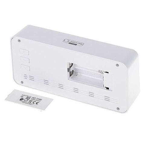 AD 1195w Budzik na baterie - Biały