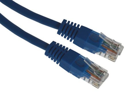 Kabel patchcord UTP5 1,5m niebieski