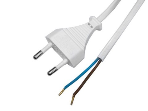 Kabel zasilający AC atestowany montażowy 1,5m biał
