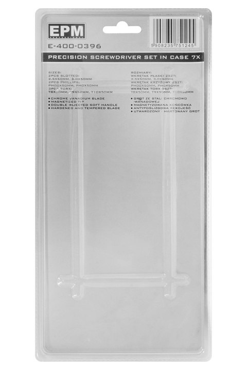 EPM ZESTAW WKRĘTAKÓW PRECYZYJNYCH 7 SZTUK