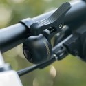 Dzwonek rowerowy na lewą stronę kierownicy - czarny