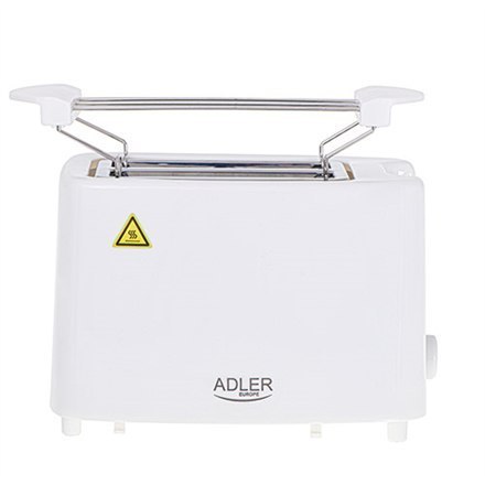 Adler Adler | AD 3223 | Toster | Moc 750 W | Liczba gniazd 2 | Materiał obudowy Plastik | Biały