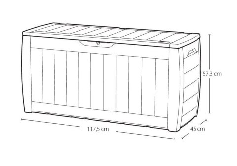 KETER SKRZYNIA OGRODOWA/TARASOWA, HOLLYWOOD 270L
