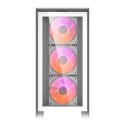 Obudowa komputerowa Darkflash DRX70 GLASS (biała) + 4 wentylatory RGB