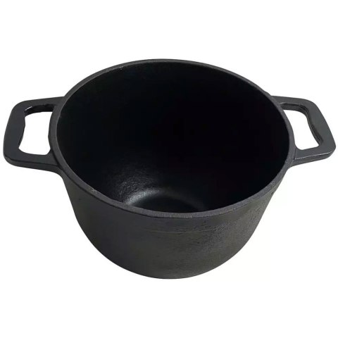 KOCIOŁEK ŻELIWNY MYŚLIWSKI 5.0L Z PATELNIĄ GRILL 2 W 1 KINGHOFF KH-1732