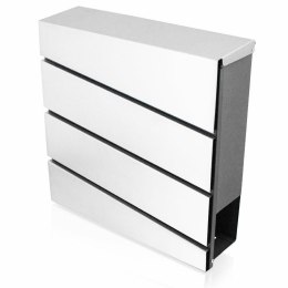 Nowoczesna Skrzynka Pocztowa na listy naścienna ze stali nierdzewnej