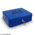 Kasetka schowek na pieniądze/oszczędności sejf niebieski 30cm solidne wykonanie